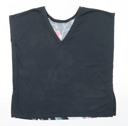 Back view of Nutmeg women’s multicoloured floral basic t-shirt, size UK 8