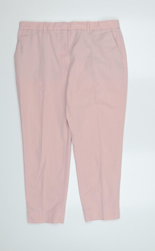 Marks and Spencer Womens Pink   Trousers  Size 14 L24 in
