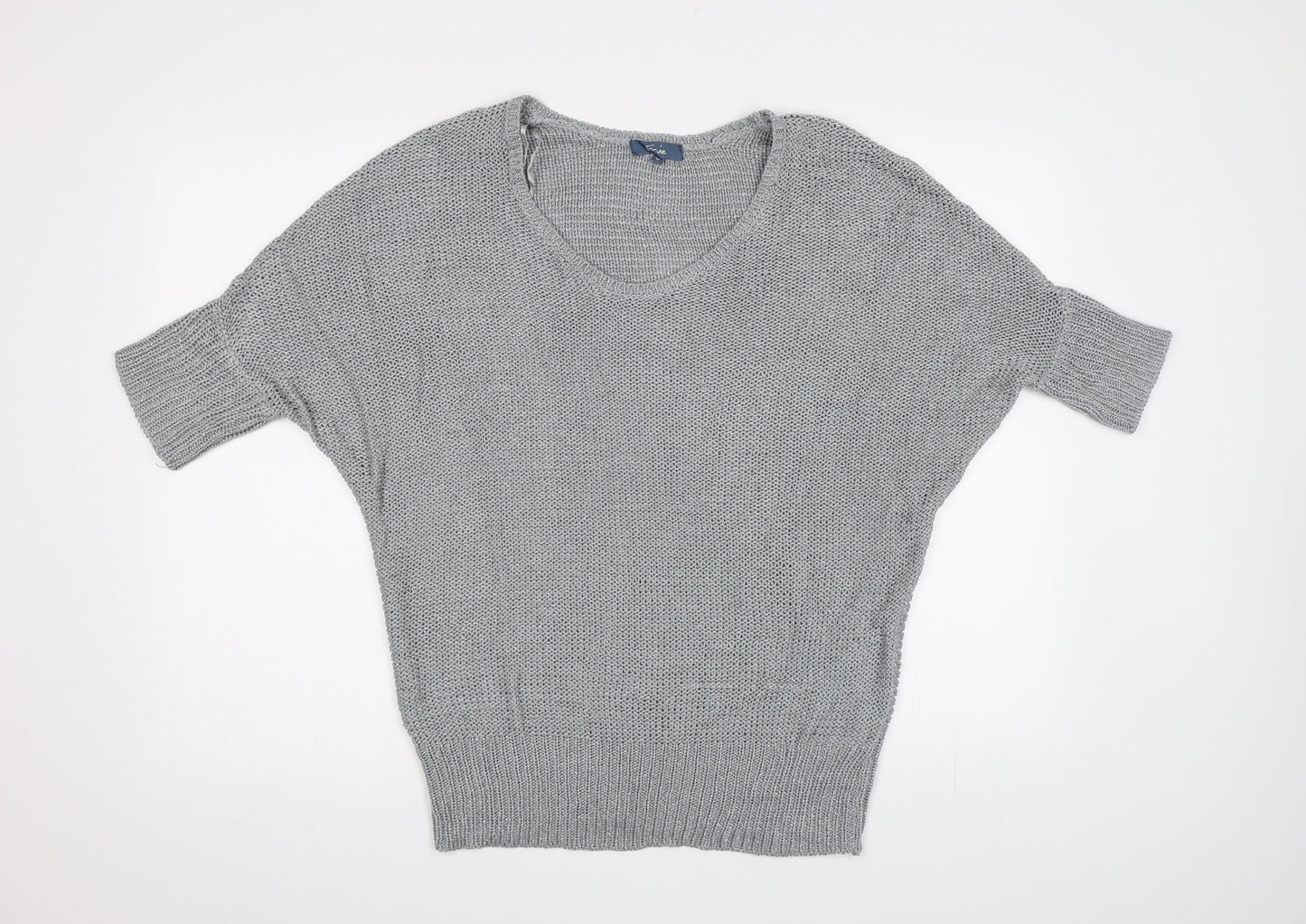 EVIE Womens Silver  Knit Pullover Jumper Size M