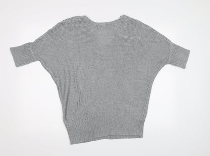 Preloved EVIE Womens Silver  Knit Pullover Jumper Size M - Back