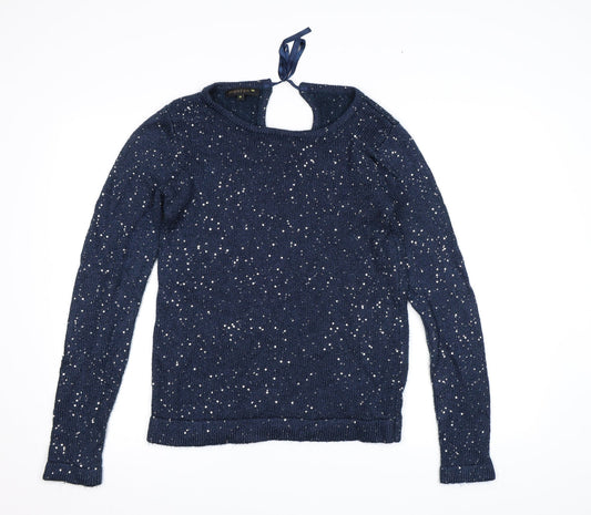 Monton Womens Blue  Knit Pullover Jumper Size M