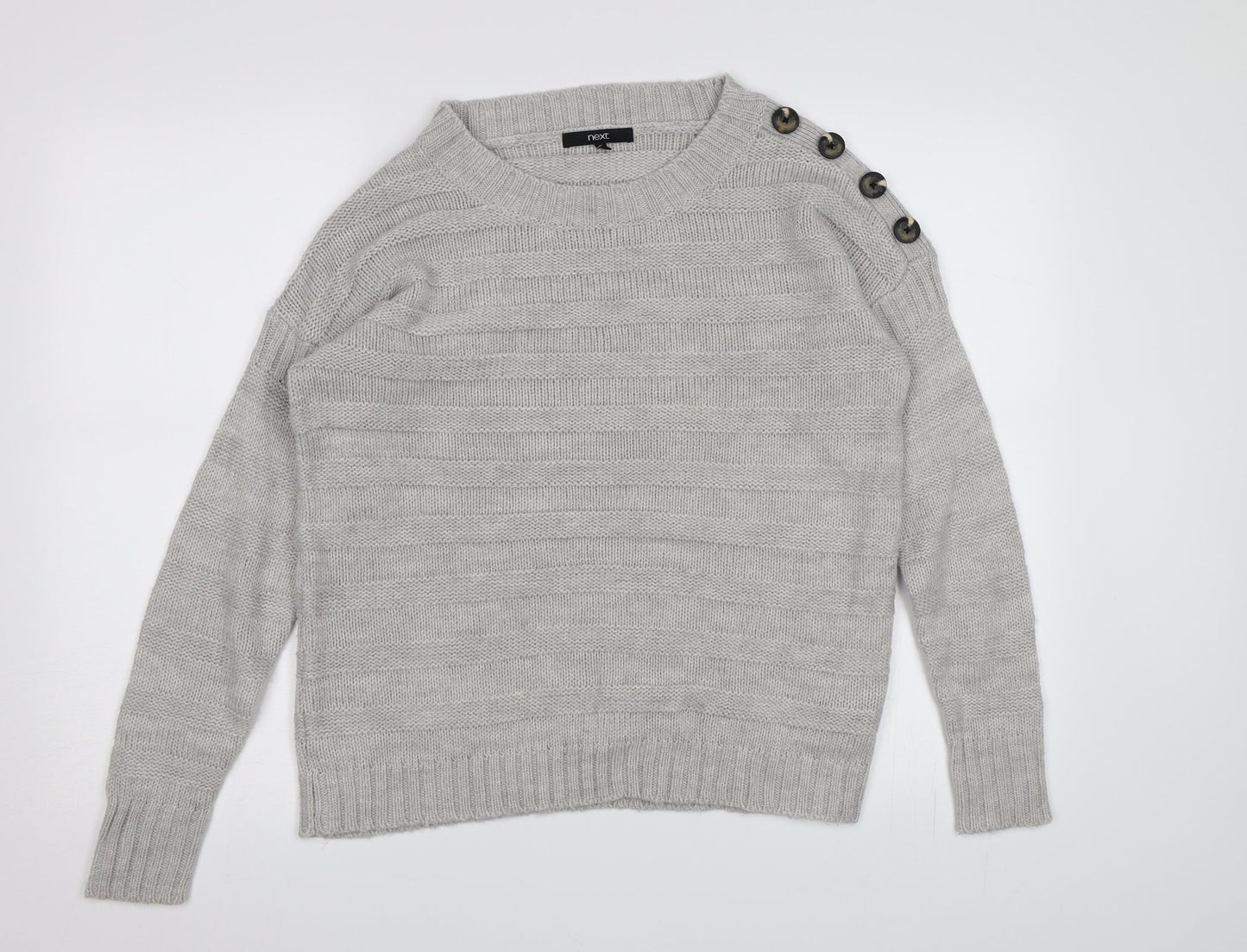 NEXT Womens Grey  Knit Pullover Jumper Size S