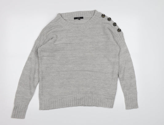 NEXT Womens Grey  Knit Pullover Jumper Size S