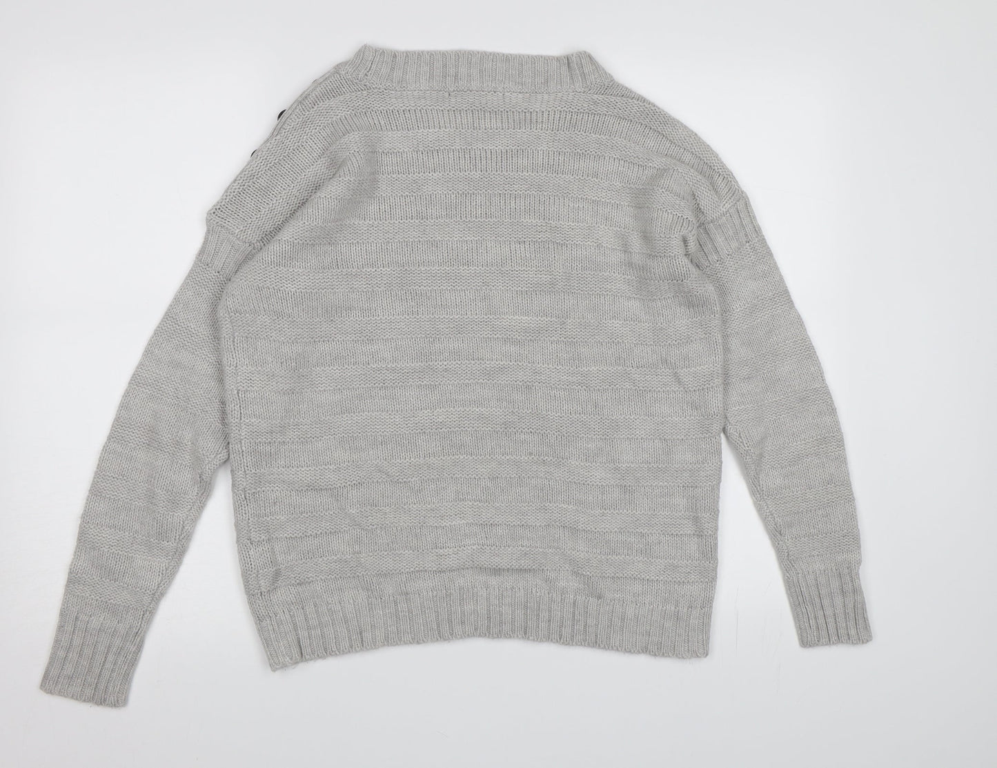 NEXT Womens Grey  Knit Pullover Jumper Size S