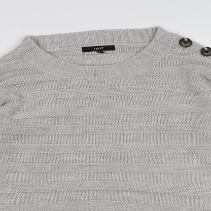 Next Womens Grey  Knit Pullover Jumper Size S