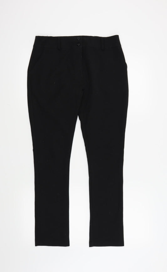 Eager Womens Black   Trousers  Size 10 L27 in