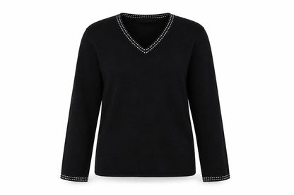 Debbie Morgan Womens Black   Pullover Jumper Size S