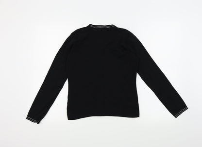Debbie Morgan Womens Black   Pullover Jumper Size S