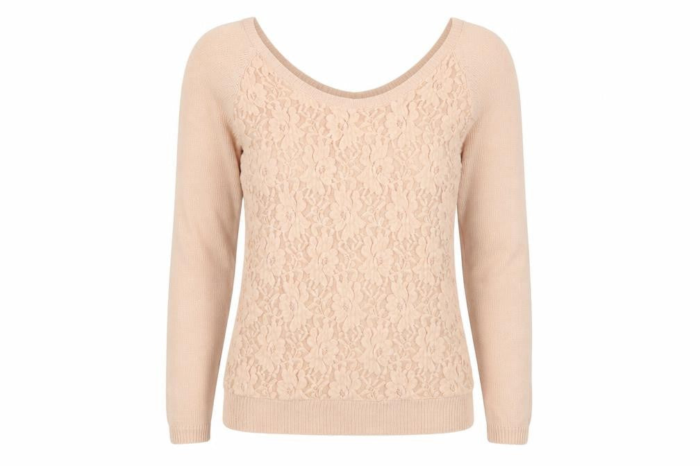 New Look Womens Pink Floral  Pullover Jumper Size 16