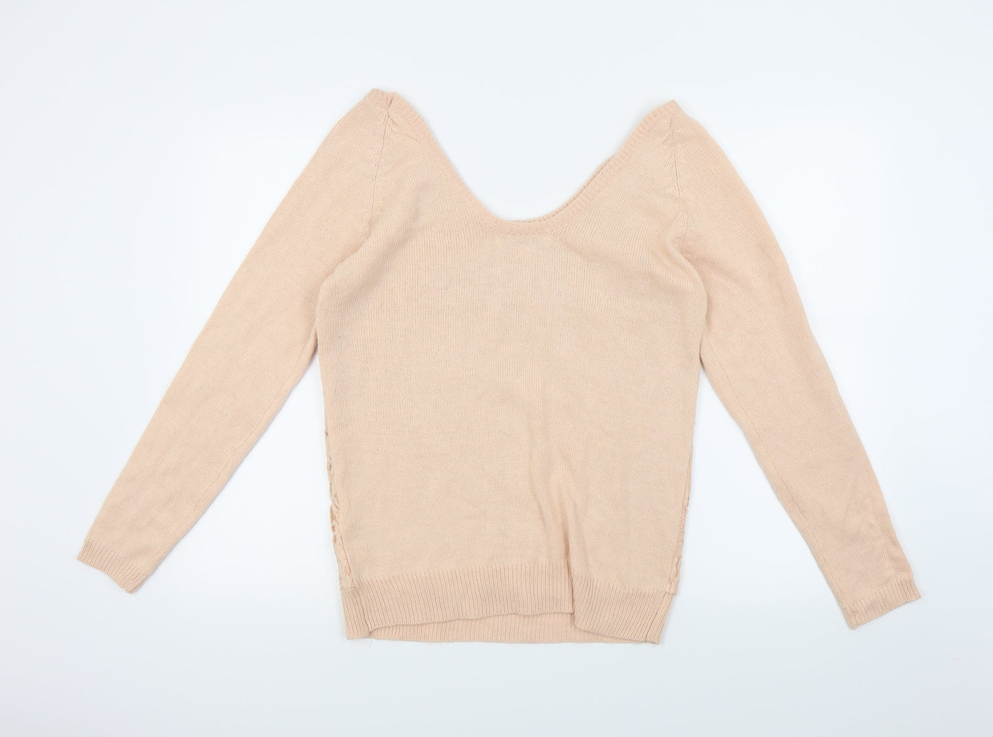 New Look Womens Pink Floral  Pullover Jumper Size 16