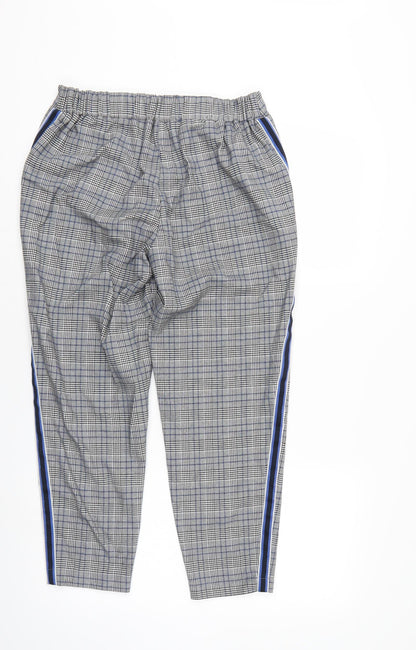 Primark Womens Multicoloured Check  Pedal Pusher Trousers Size 12 L25 in