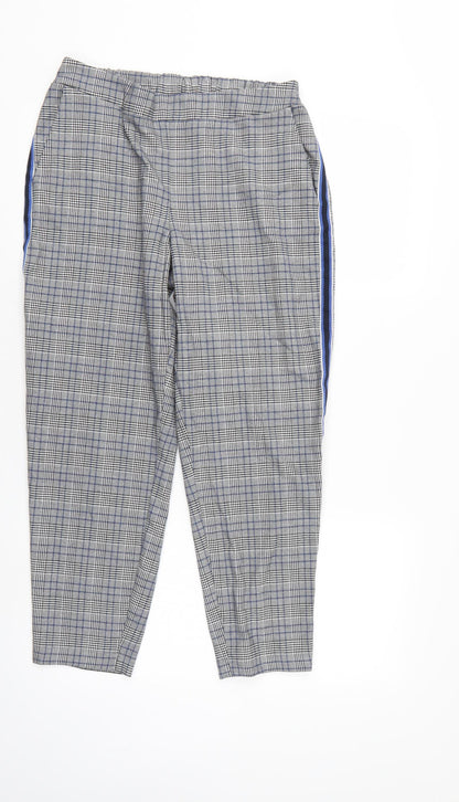 Primark Womens Multicoloured Check  Pedal Pusher Trousers Size 12 L25 in