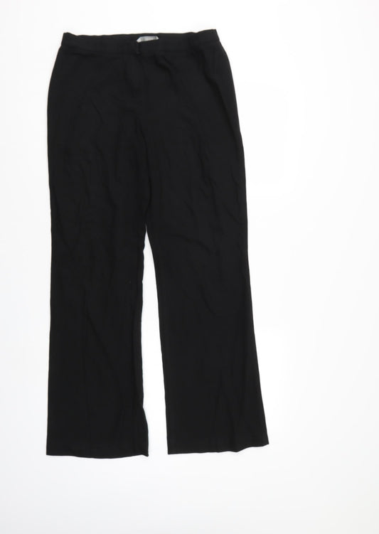 Marks & Spencer Womens Black   Trousers  Size 12 L28 in