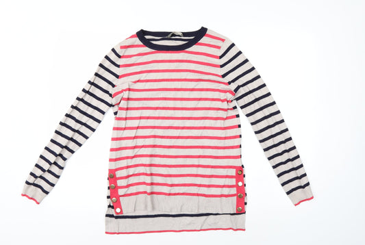 Oasis Womens Multicoloured Striped  Pullover Sweatshirt Size S
