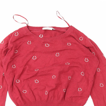 New Look Womens Red   Pullover Jumper Size 14