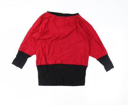 Additional front view of Marble women’s red jumper, size UK 8
