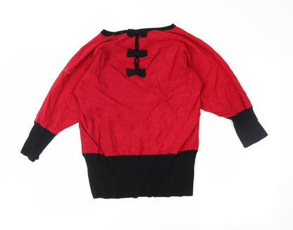 Back view of Marble women’s red jumper, size UK 8