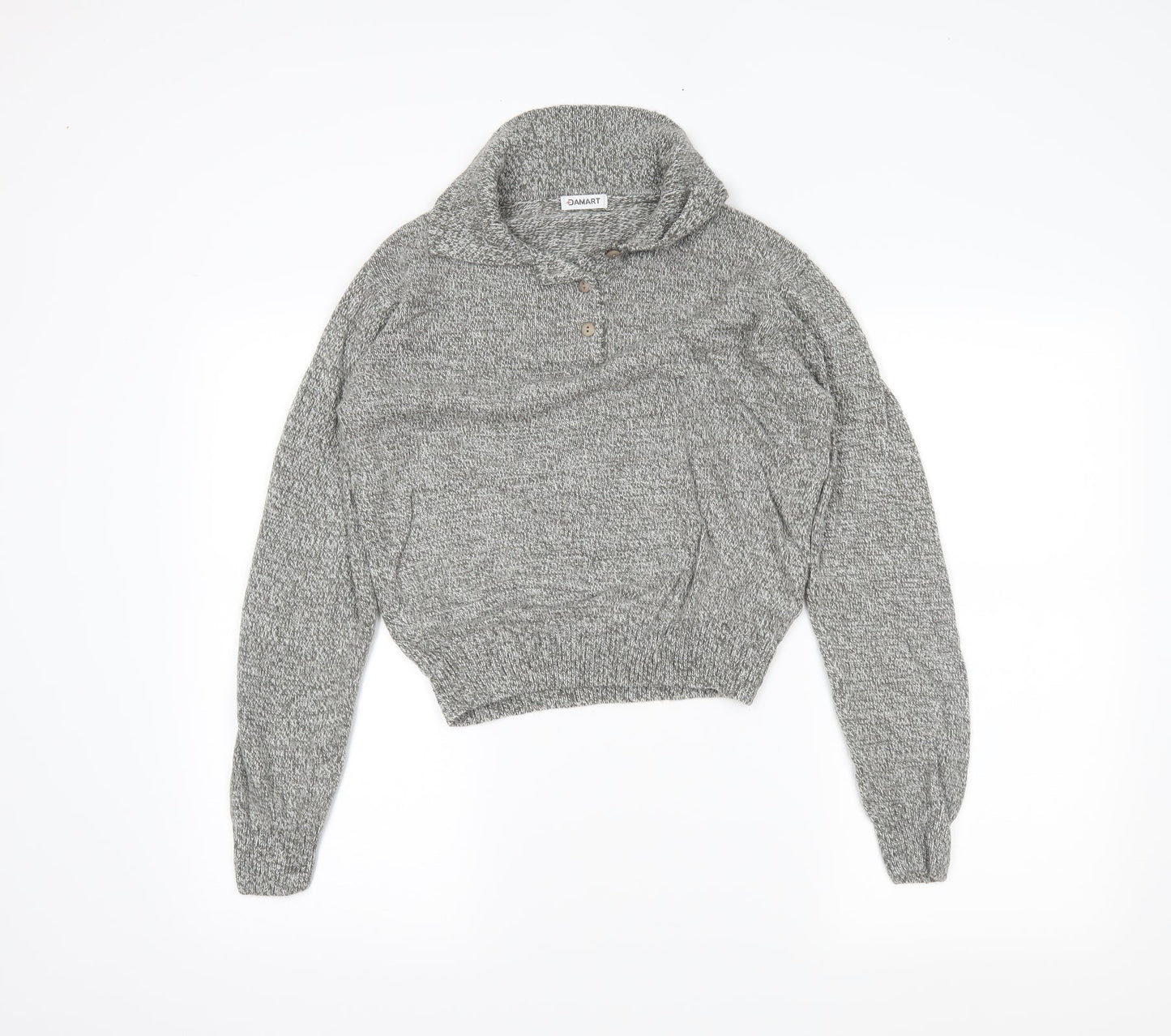 Damart Womens Grey   Henley Jumper Size 8