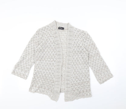 Additional front view of CHIC women’s beige cardigan jumper, size XL