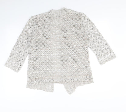 Back view of CHIC women’s beige cardigan jumper, size XL