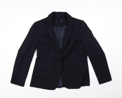 Additional front view of Preworn men’s blue jacket blazer, size S