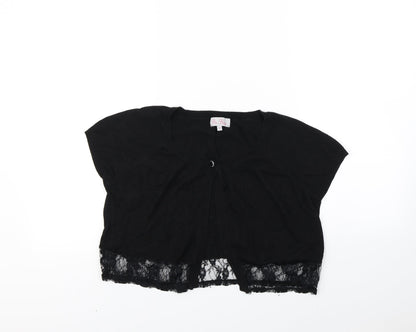 Be Beau Womens Black   Cardigan Jumper Size 16