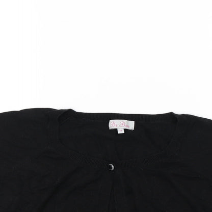 Be Beau Womens Black   Cardigan Jumper Size 16