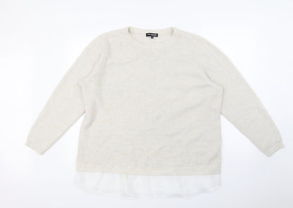 Preloved Debenhams Womens Beige   Pullover Jumper Size 22 - Front