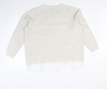 Preloved Debenhams Womens Beige   Pullover Jumper Size 22 - Back