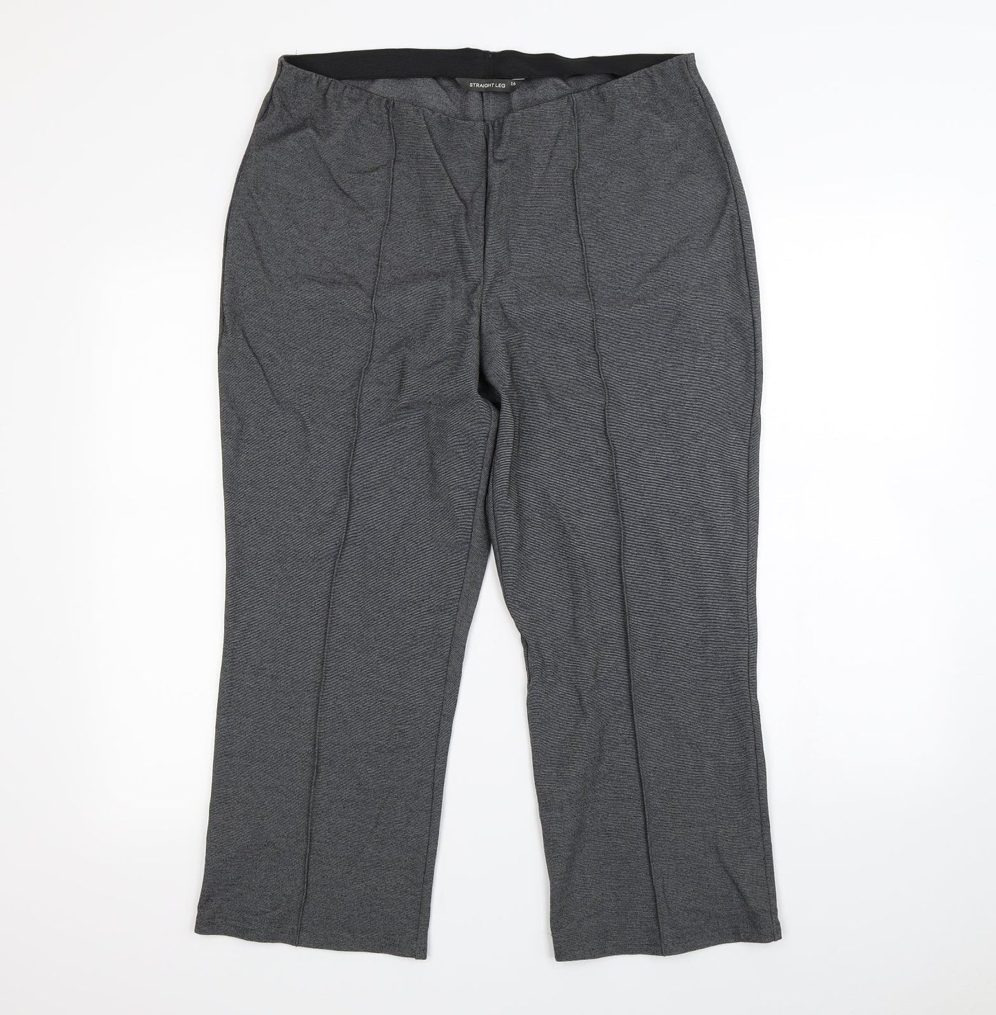 Preworn Womens Grey   Dress Pants Trousers Size 16 L24 in