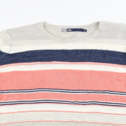 Preloved Isle Womens Multicoloured Striped  Pullover Jumper Size L - Detail