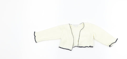 Zip Zap Girls White   Cardigan Jumper Size 6-9 Months