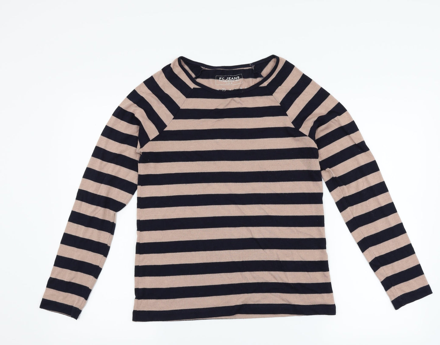 FC Jeans Womens Blue Striped  Pullover Jumper Size S