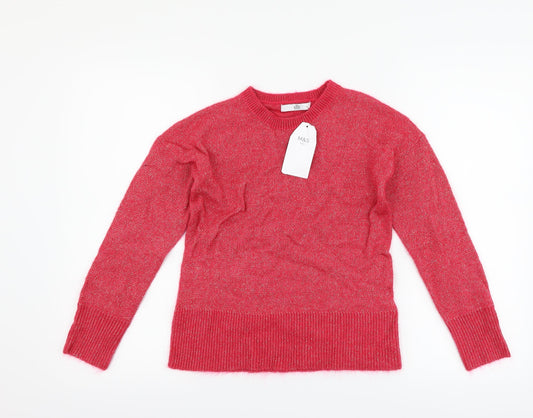Marks and Spencer Girls Pink   Pullover Jumper Size 12-13 Years
