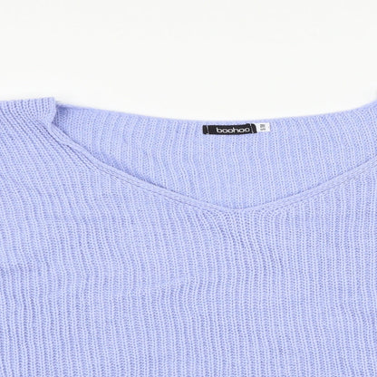 Preloved Boohoo Womens Blue Striped  Pullover Jumper Size S - Detail