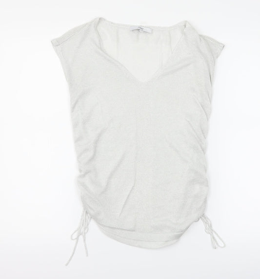 NEXT Womens Silver   Basic T-Shirt Size 6