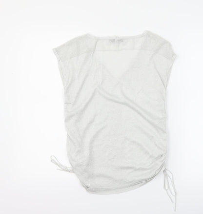 Preloved NEXT Womens Silver   Basic T-Shirt Size 6 - Back