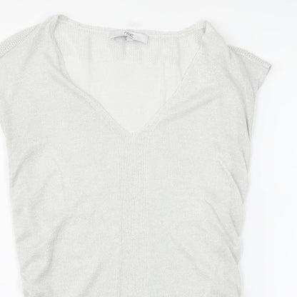 Preloved NEXT Womens Silver   Basic T-Shirt Size 6 - Detail