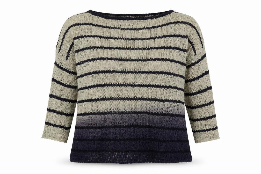 Phase Eight Womens Beige Striped  Pullover Jumper Size L