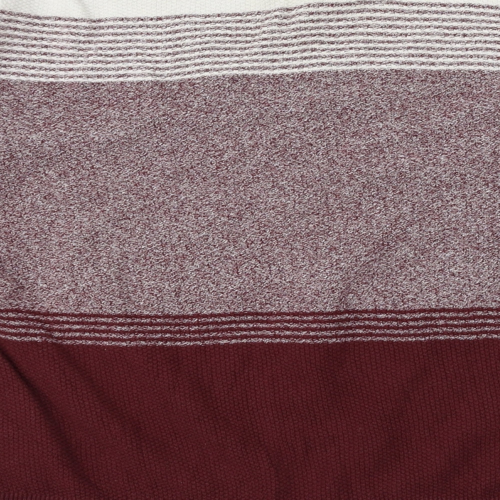 Primark Mens Red Striped  Pullover Jumper Size XL