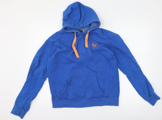 Drunk Punk Womens Blue   Pullover Hoodie Size S