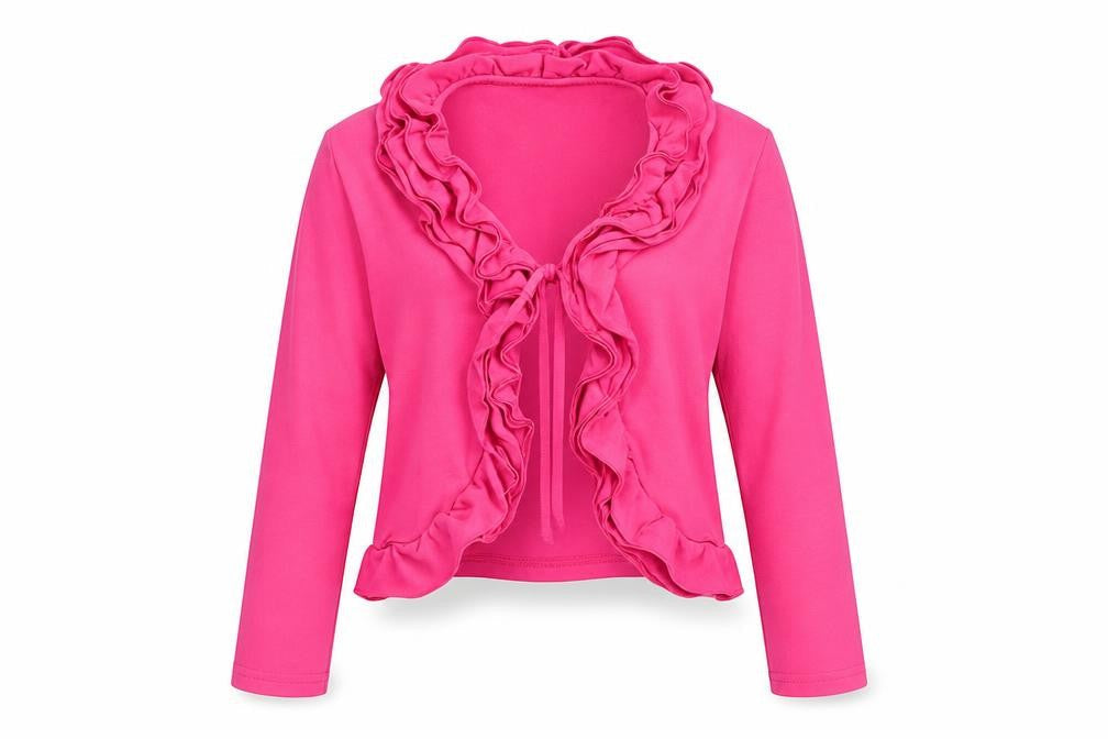 Pom Pom Girls Pink  Jersey Jacket  Size 6 Years
