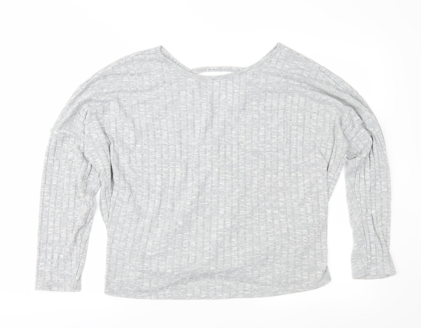 Papaya Womens Grey  Knit Pullover Jumper Size L