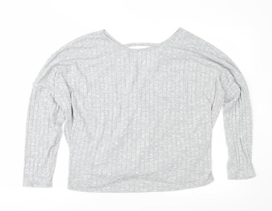 Papaya Womens Grey  Knit Pullover Jumper Size L