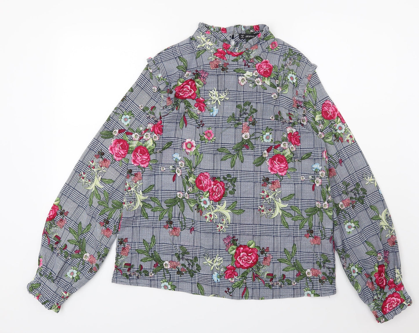 Jeuvre Womens Multicoloured Floral  Basic Blouse Size S