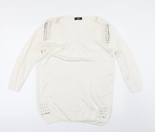 Wallis Womens Ivory   Pullover Jumper Size S