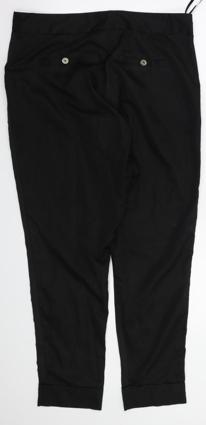 Preloved DENIM  Womens Black   Trousers  Size 12 L26 in - Back