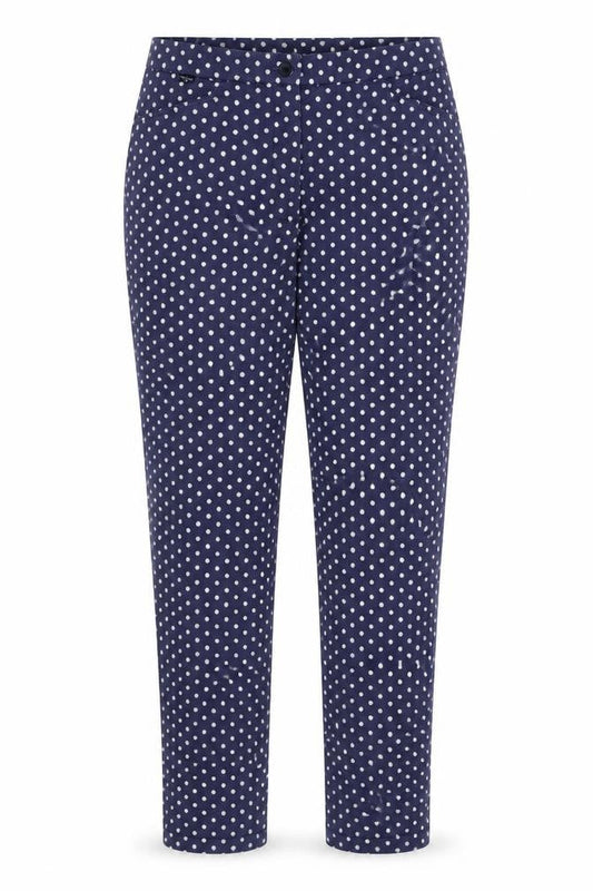 miko Womens Blue Polka Dot  Trousers  Size 32 in L26 in