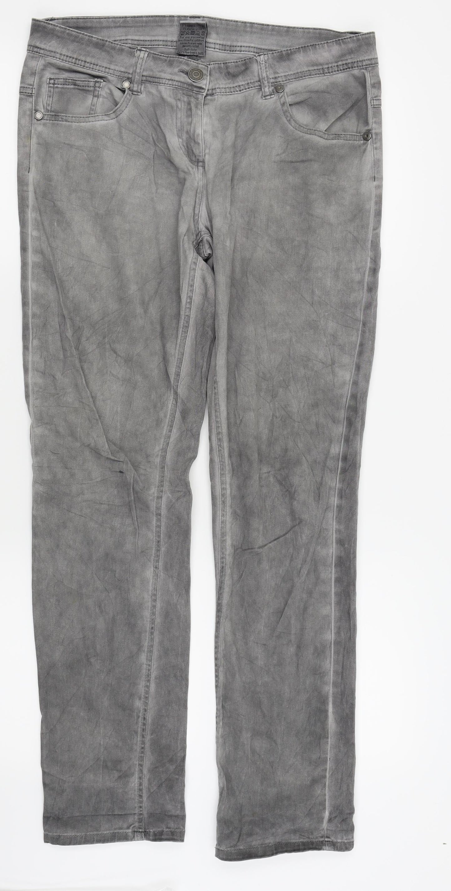 UpFashion Womens Grey   Skinny Jeans Size 12 L27.5 in