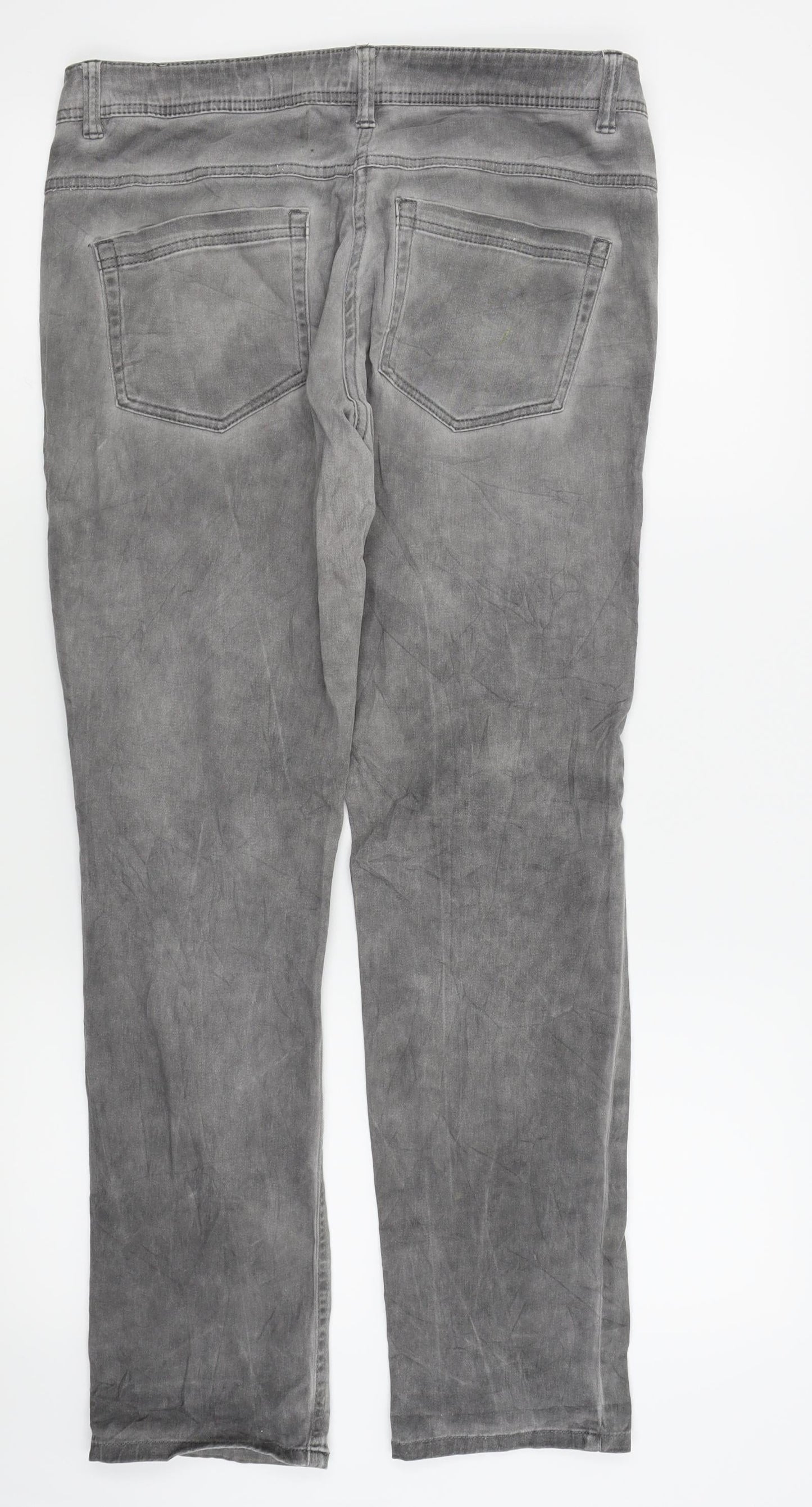 UpFashion Womens Grey   Skinny Jeans Size 12 L27.5 in